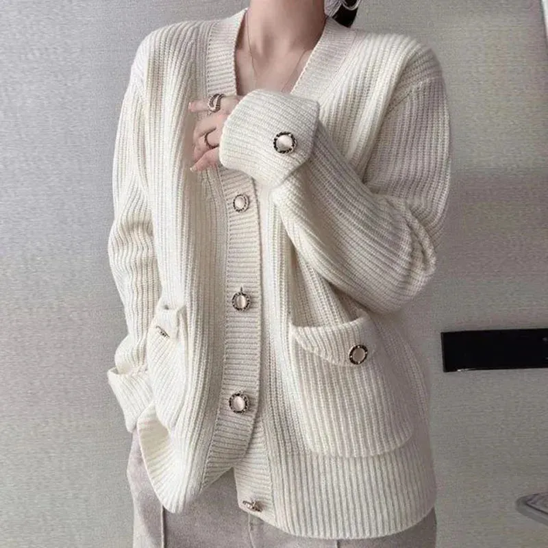 Aiertu New Oversized Women's Sweater Cardigan Jacket Autumn Winter Loose Warm Sweaters Coat Female Casual Knit Sweaters Outerwear