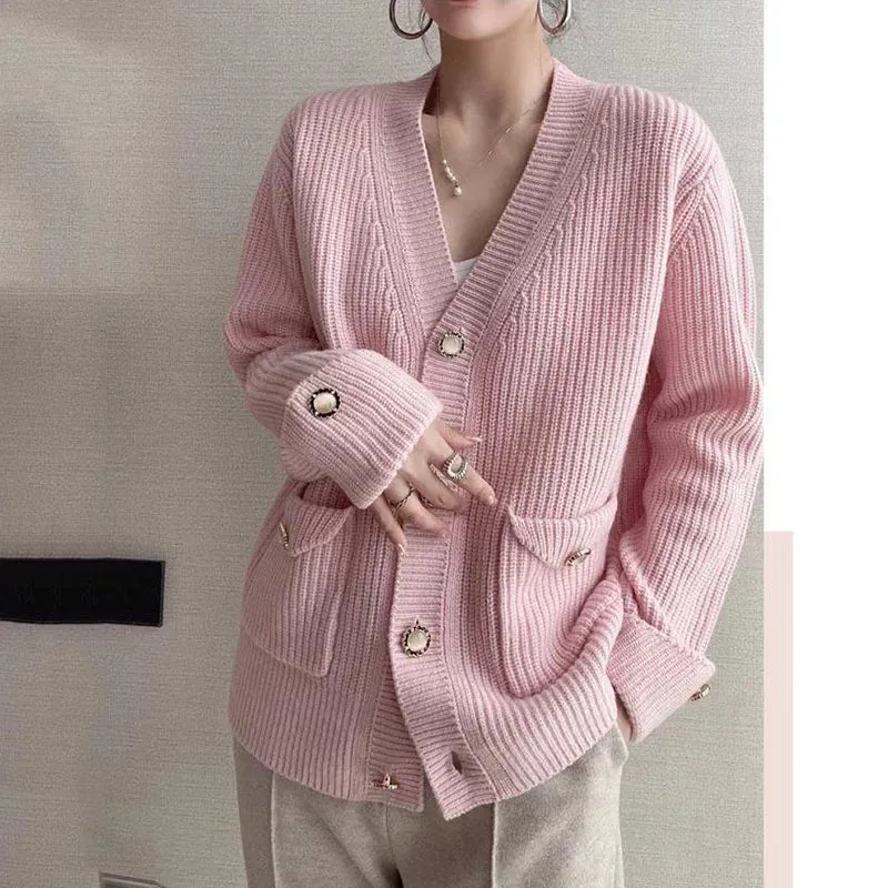 Aiertu New Oversized Women's Sweater Cardigan Jacket Autumn Winter Loose Warm Sweaters Coat Female Casual Knit Sweaters Outerwear