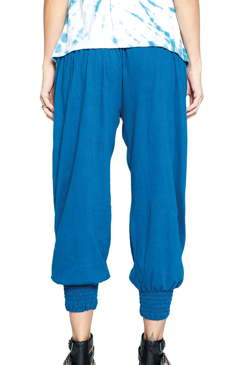 Black Cotton Harem Pants