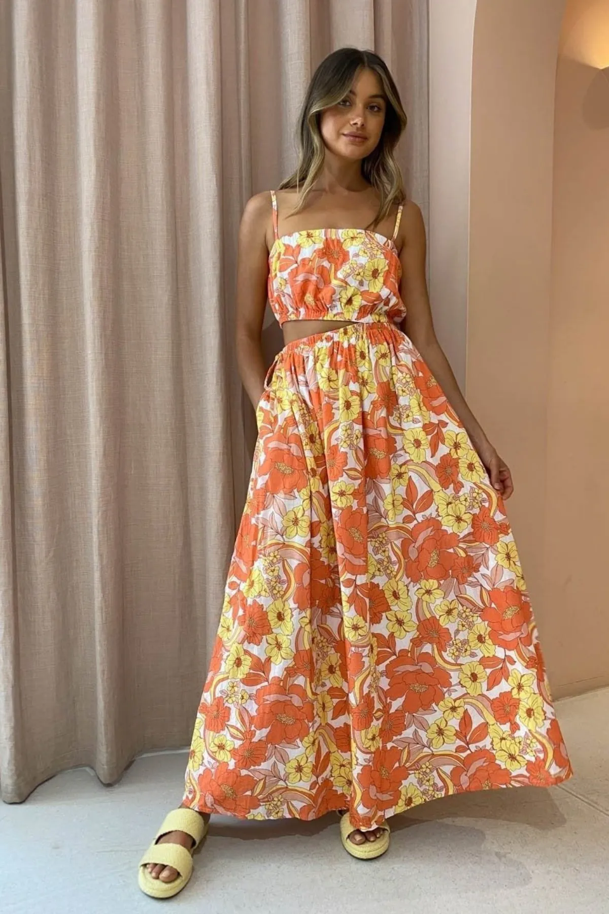 BY NICOLA Carnivale Maxi Dress (Sunkissed Blooms)