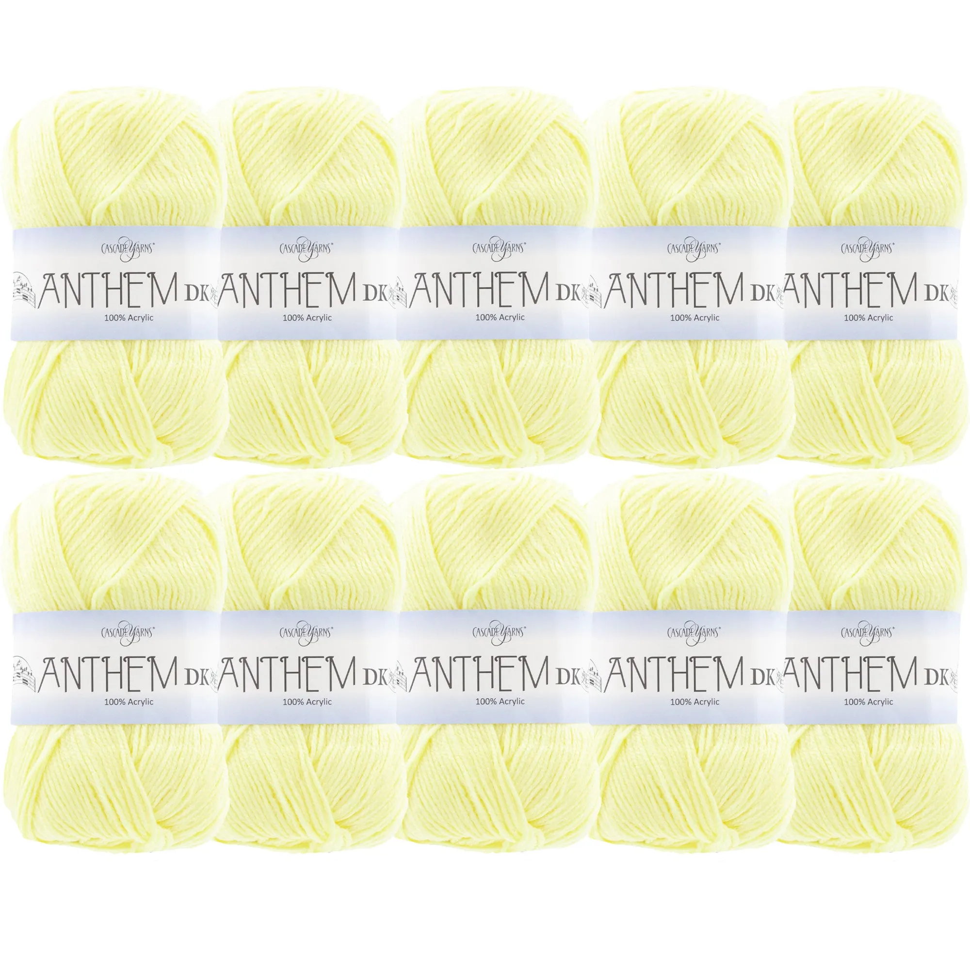 Cascade Yarns Anthem DK Yarn - 85 Lemon Ice - 10-Pack