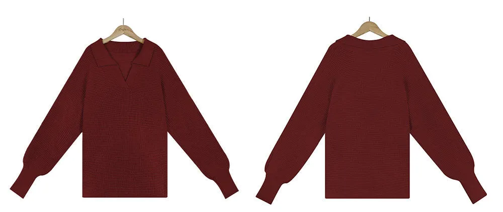 Casual Knitted Plus Sizes Pullover Sweaters