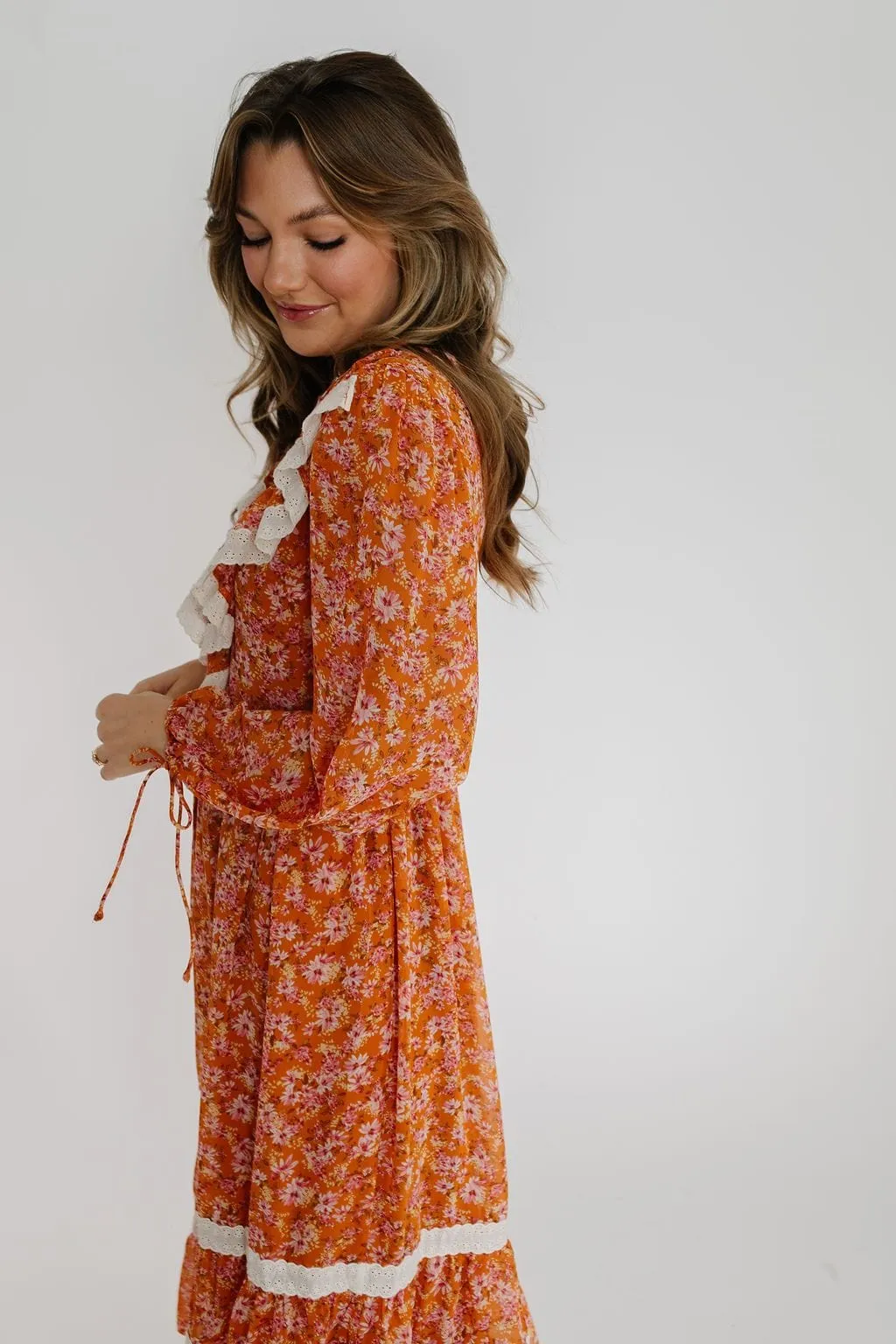 Coronado Dress in Tangerine Floral