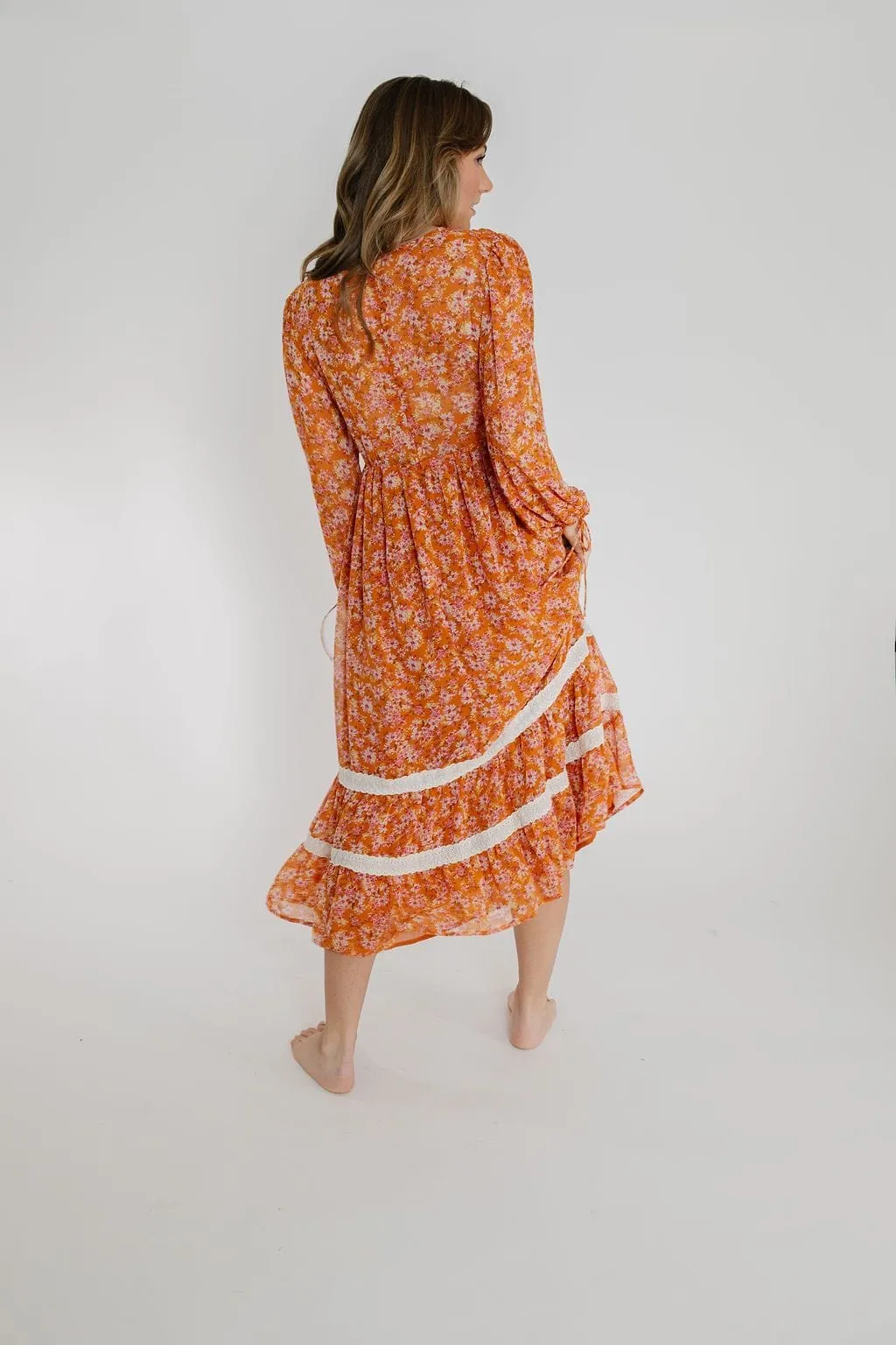 Coronado Dress in Tangerine Floral