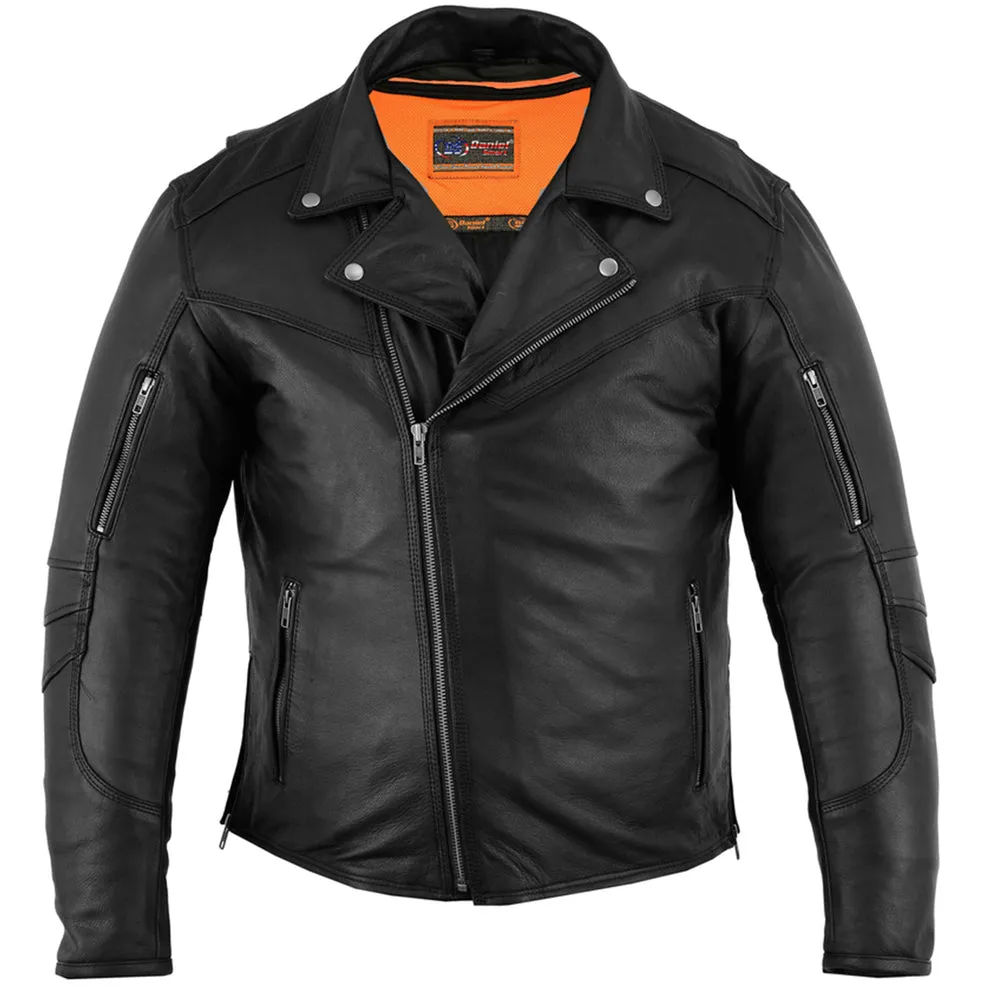 DS794 Men's Modern Longer Beltless Biker Jacket