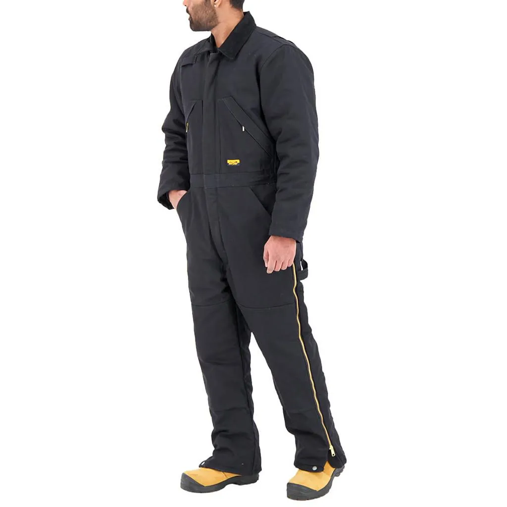 DuraDrive Men's Black Cotton Canvas Insulated Coverall