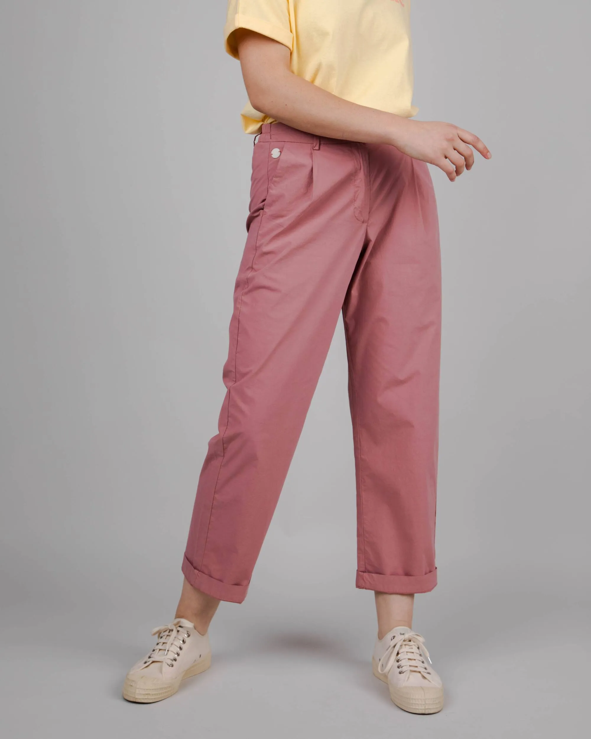 Elastic Pleated Chino Dusty Pink