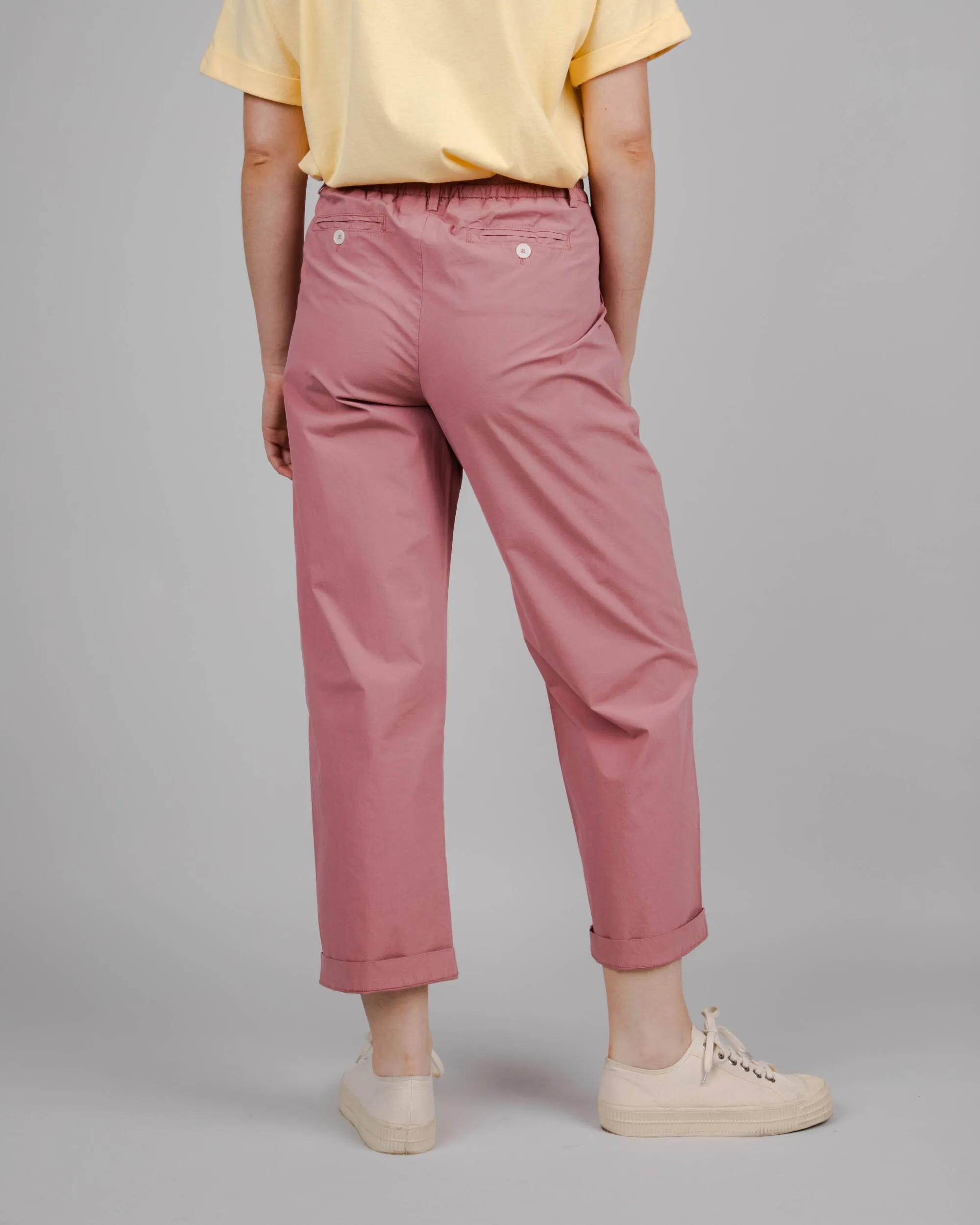 Elastic Pleated Chino Dusty Pink