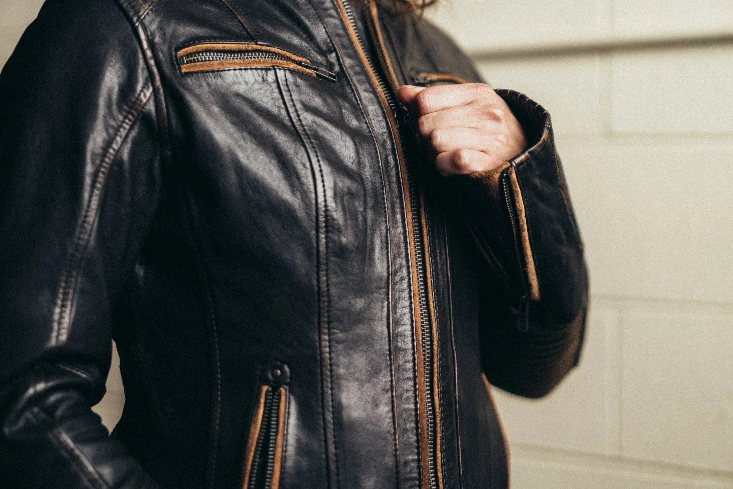 Electra - Women's Leather Motorcycle Jacket