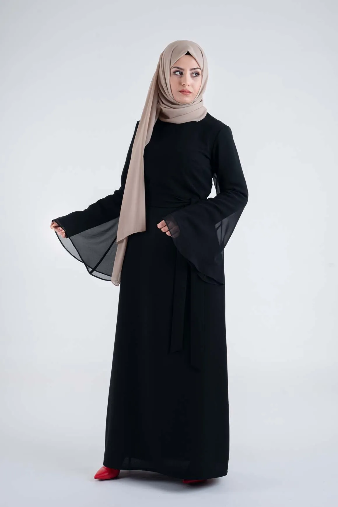 Elegant black Dress-Hijab Style Dress