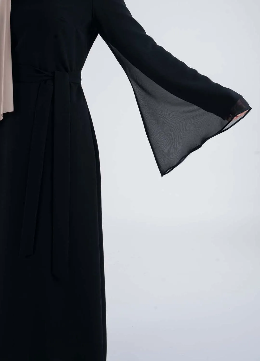 Elegant black Dress-Hijab Style Dress