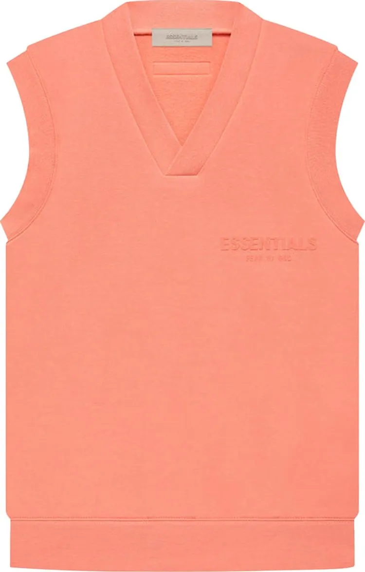 Fear of God Essentials V Neck Vest 'Coral', orange