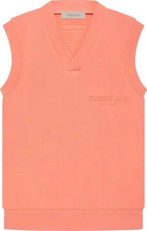 Fear of God Essentials V Neck Vest 'Coral', orange