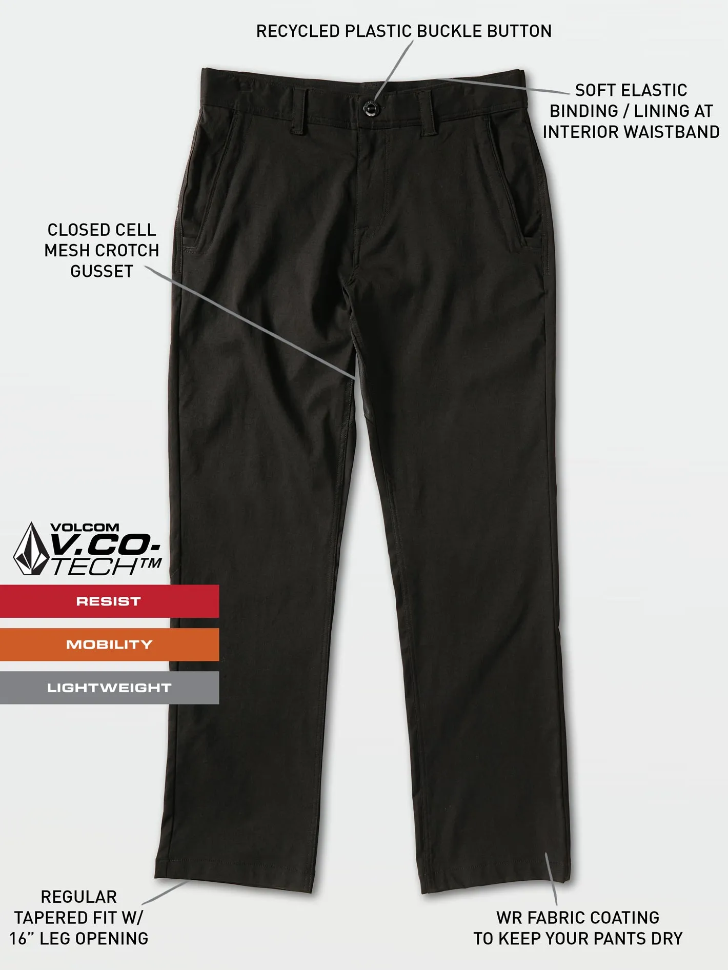 Frickin Tech Chino Pants - Black