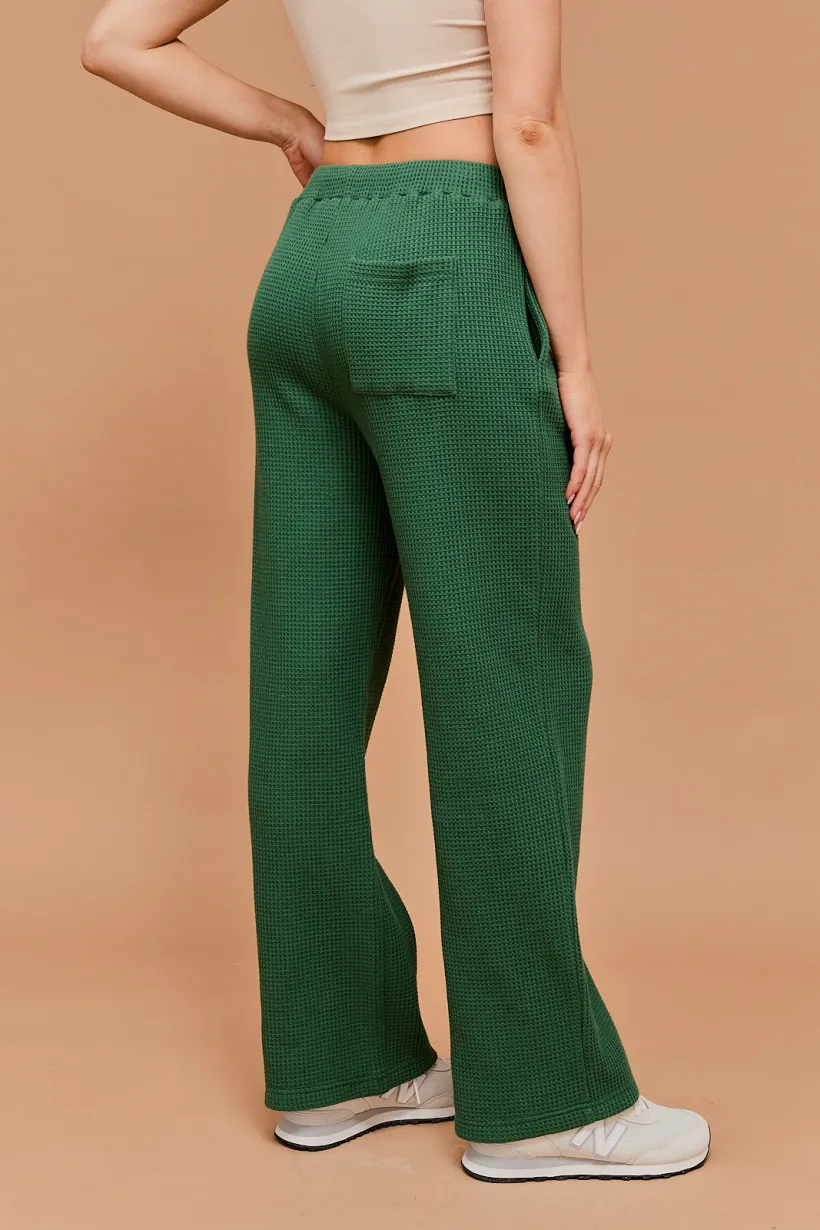 Gilli Waffle Wide Leg Lounge Pants