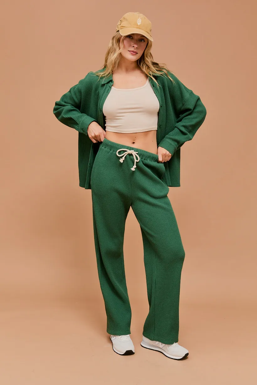 Gilli Waffle Wide Leg Lounge Pants