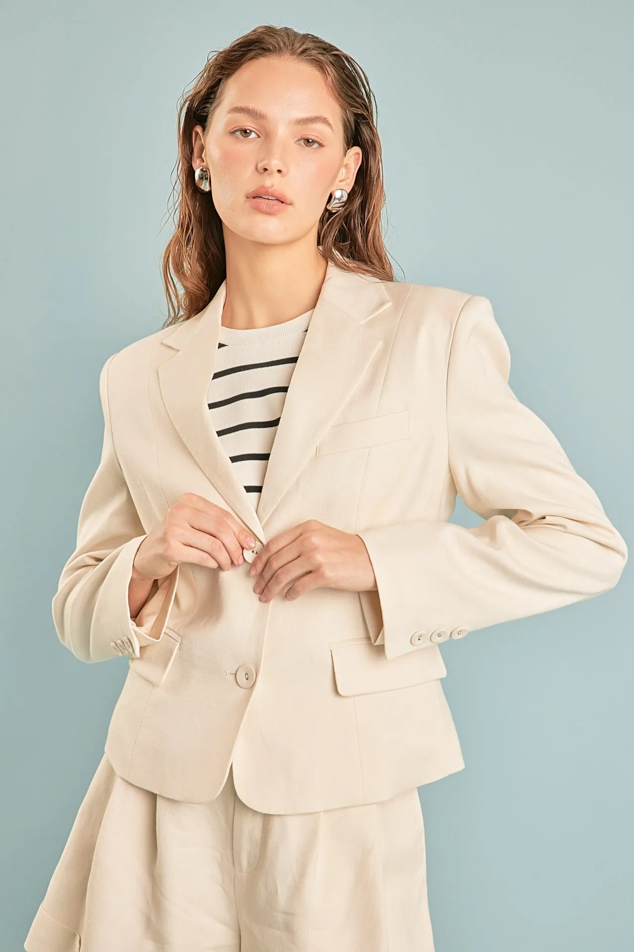 Linen Two Buttoned Blazer