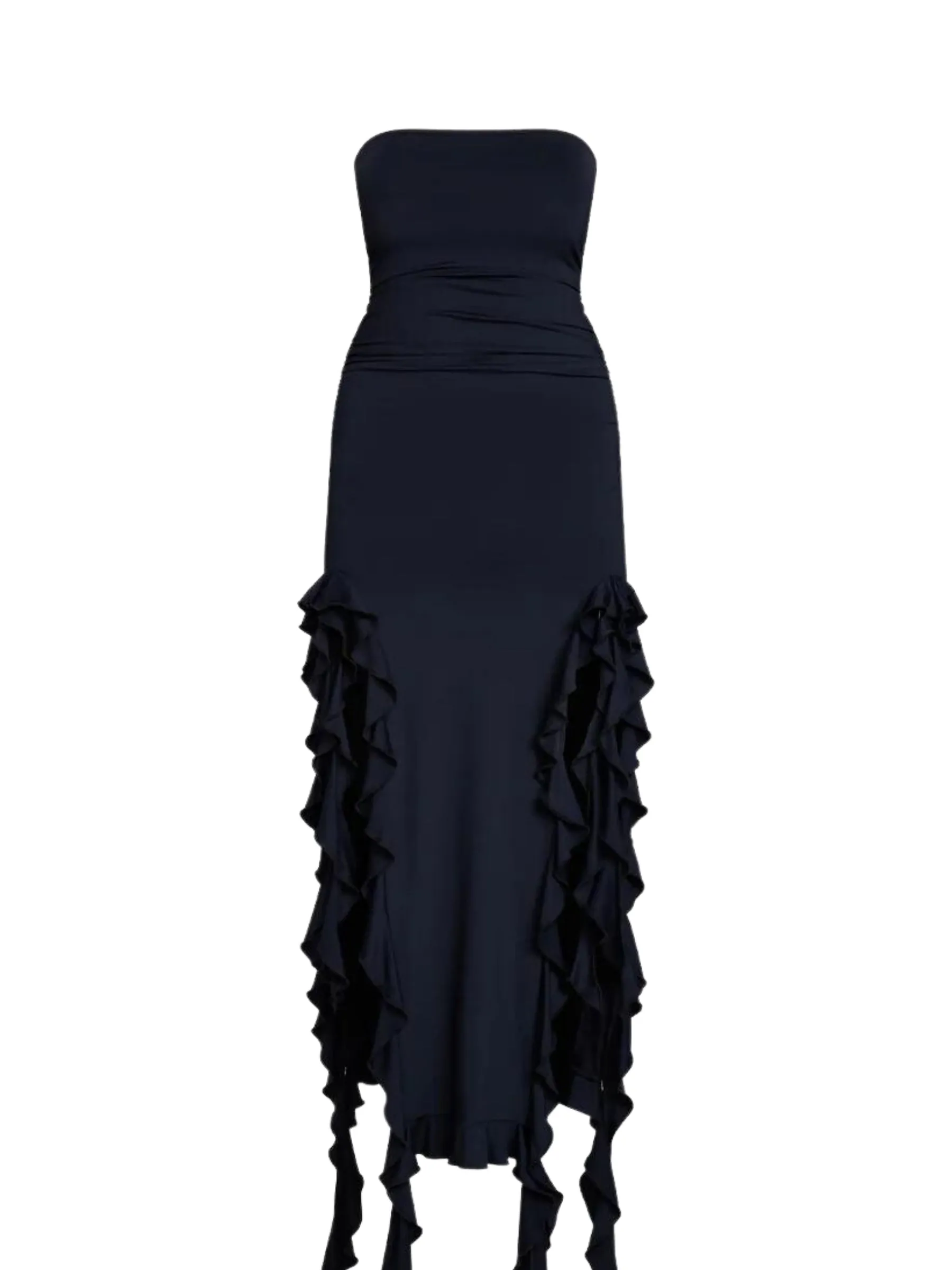 Lisa Strapless Ruffle Dress