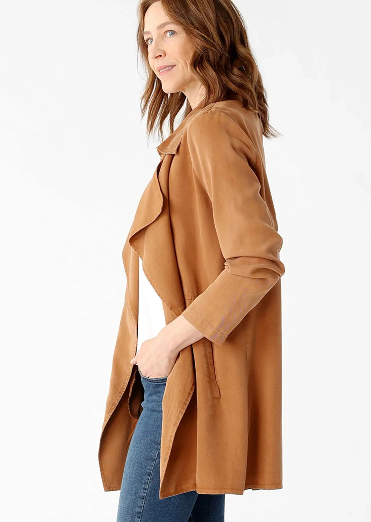 Long Sleeve Trench Coat Kerry Twill