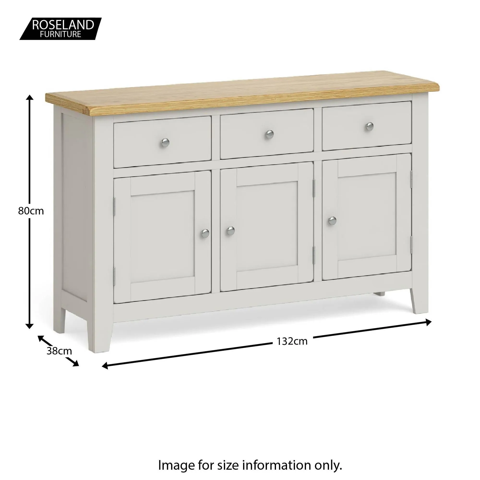 Lundy Grey Large Sideboard