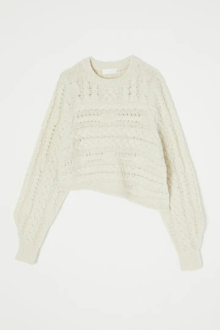 Moussy MV Cable Knitting Sweater