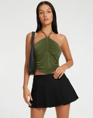 Navea Crop Top in Khaki