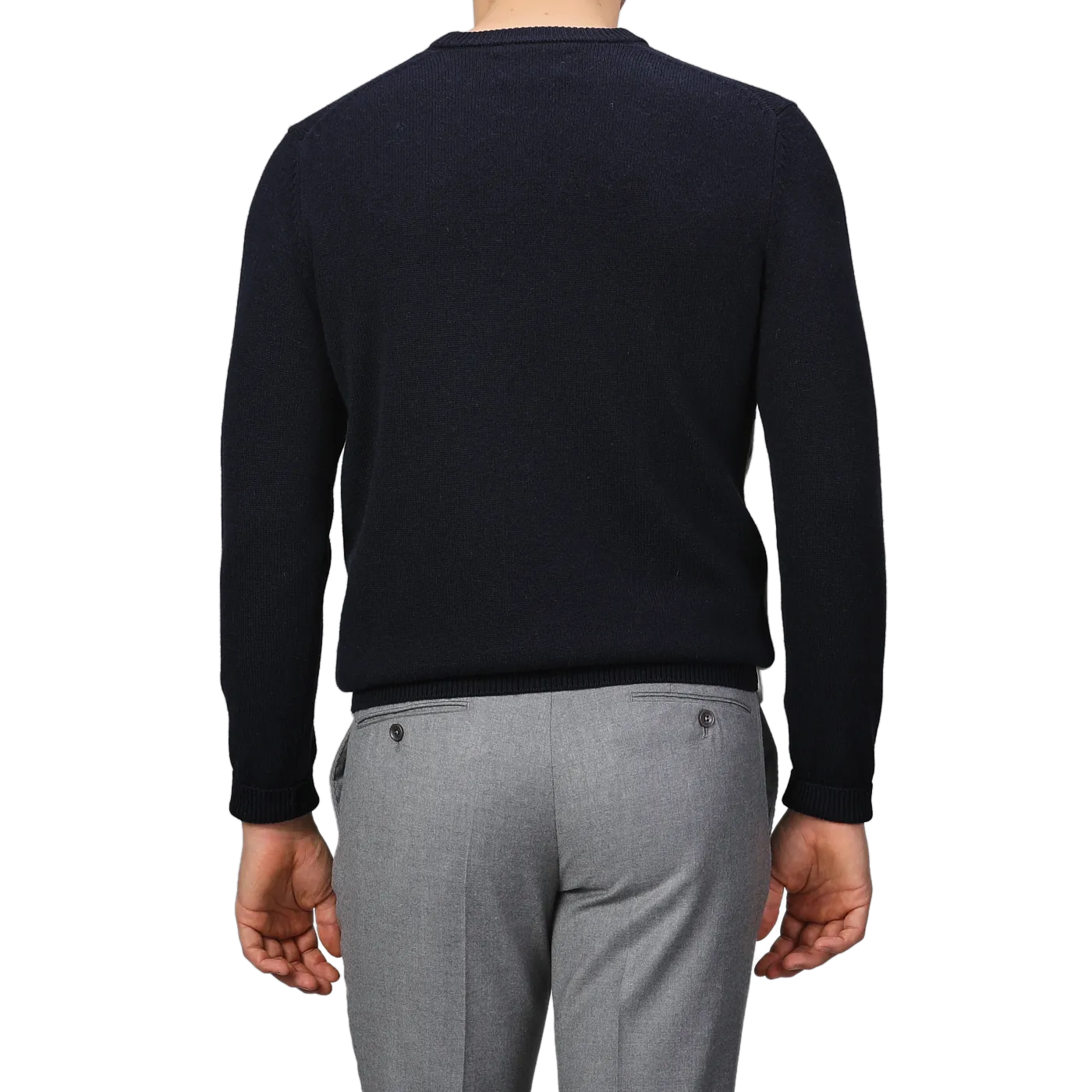 Navy Blue Wool Cashmere Courchevel Sweater