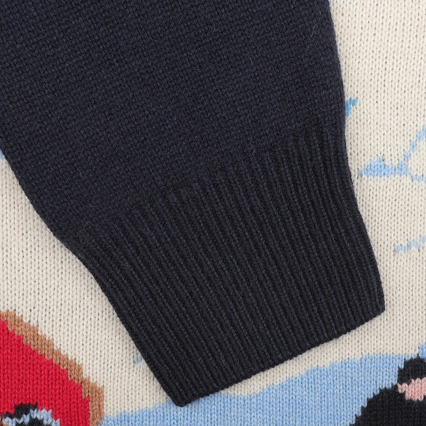 Navy Blue Wool Cashmere Courchevel Sweater