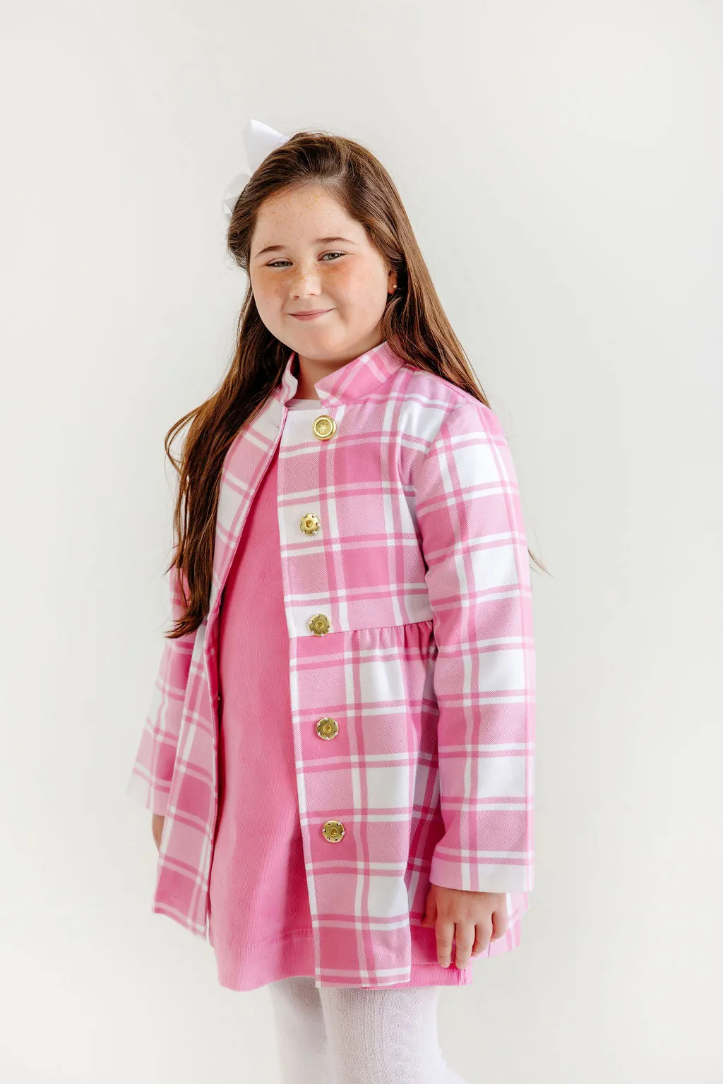 Penelope Peacoat - Ansley Park Plaid with Beale Street Blue