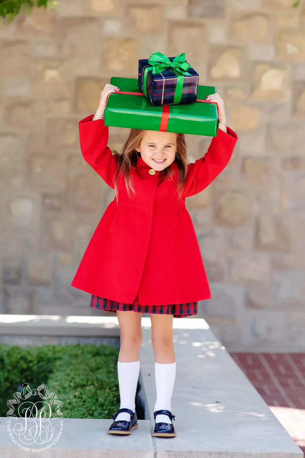 Penelope Peacoat - Richmond Red with Nantucket Navy Lining