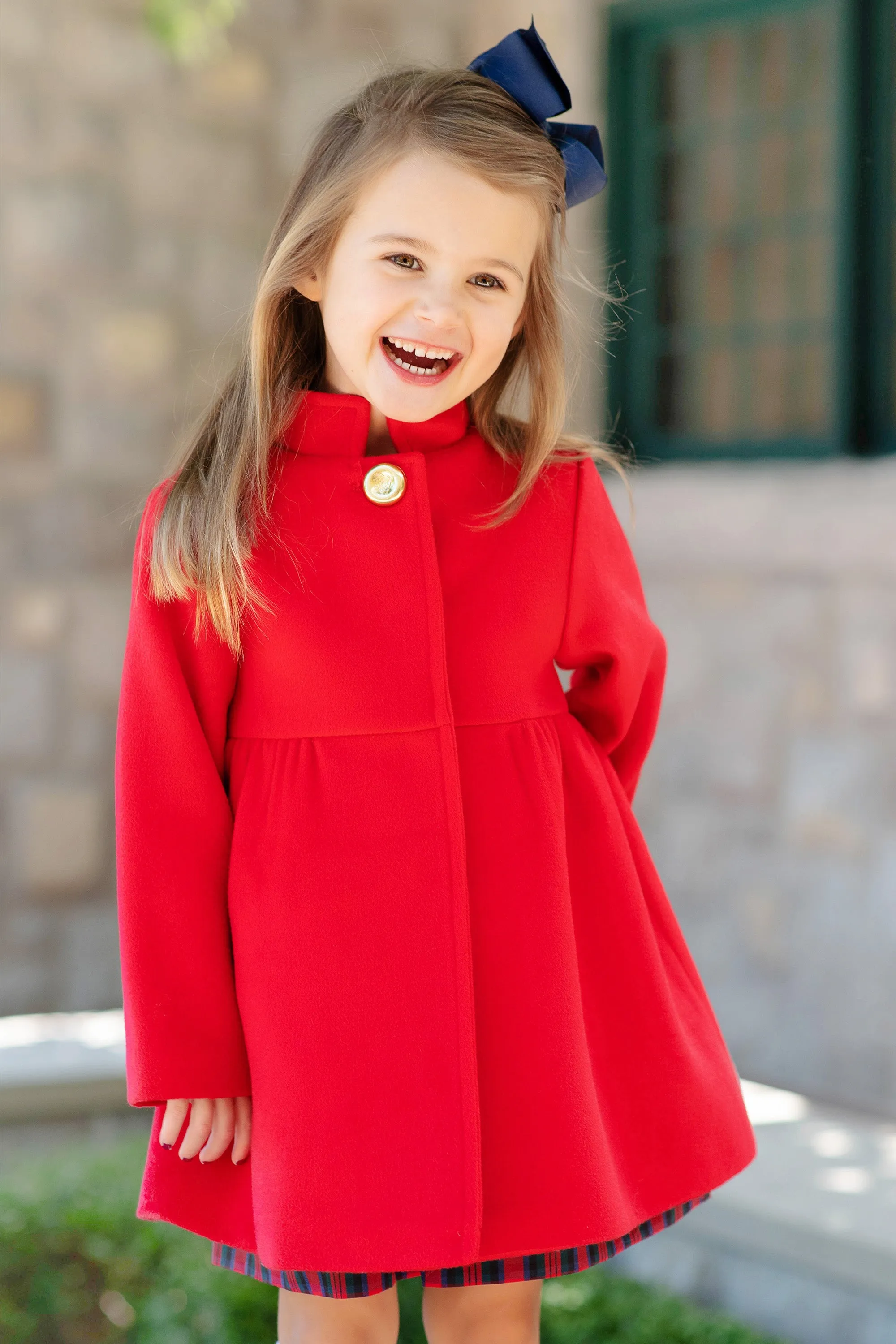 Penelope Peacoat - Richmond Red with Nantucket Navy Lining