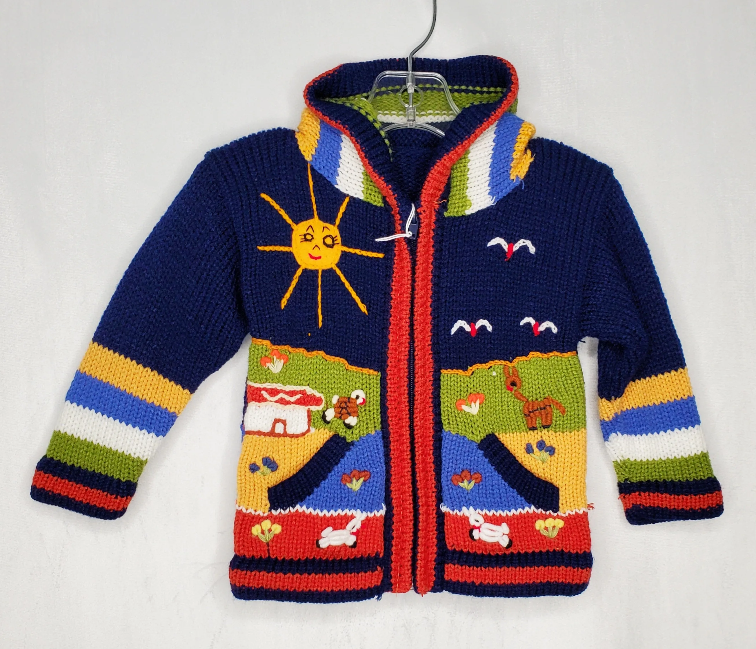 Peruvian Sweater Navy 0-18m