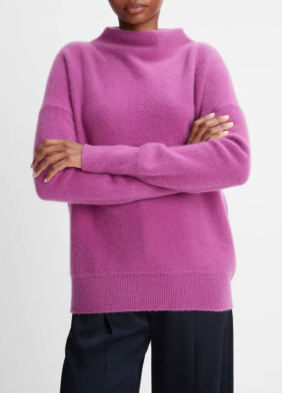 Plush Cashmere Funnel Neck Sweater