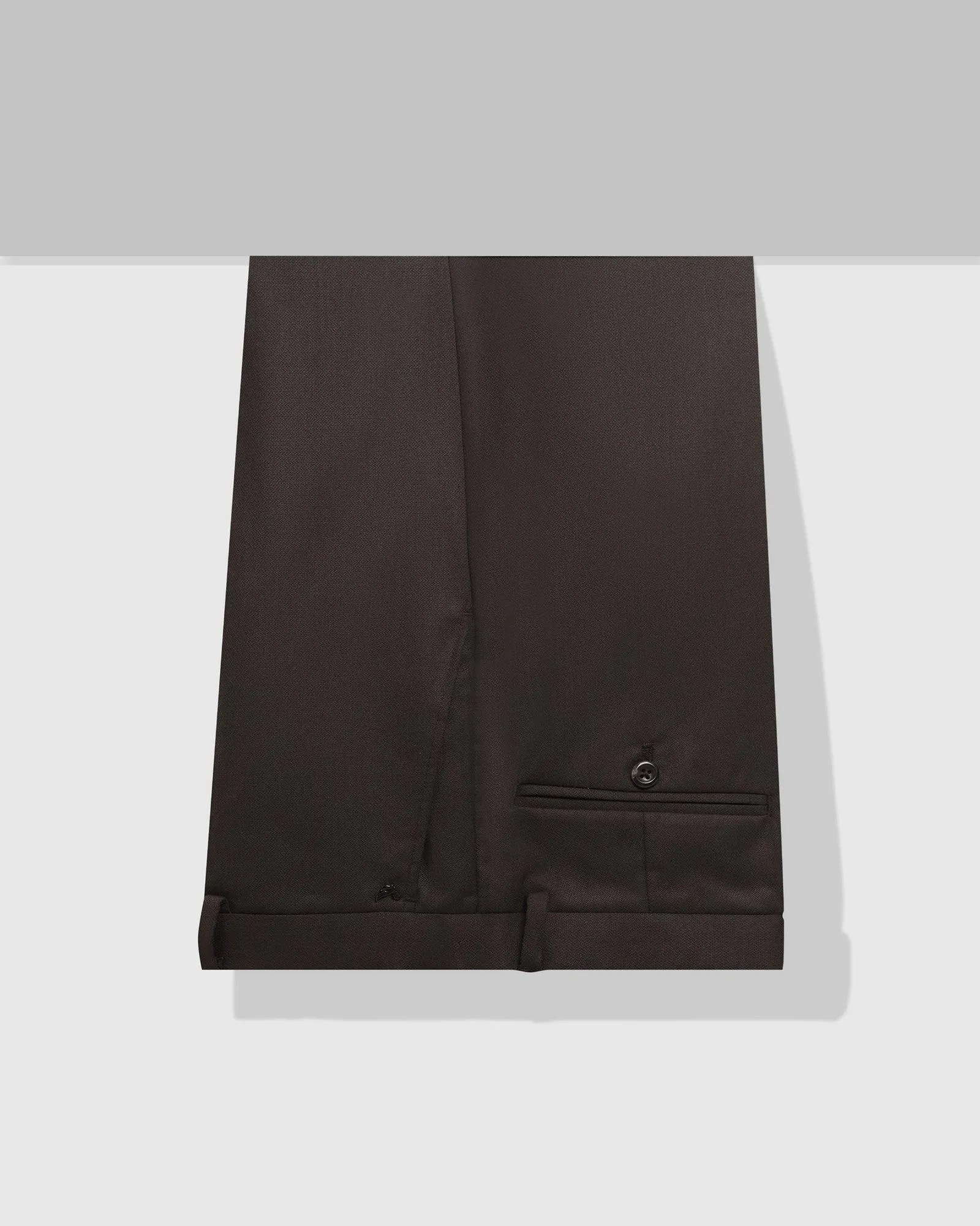 Slim Fit B-91 Formal Brown Textured Trouser - Peza