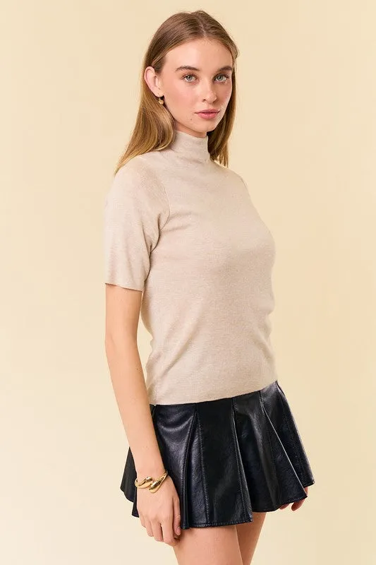 Ula Mock Neck Sweater Top