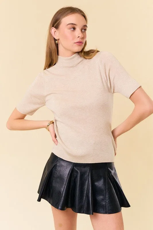 Ula Mock Neck Sweater Top