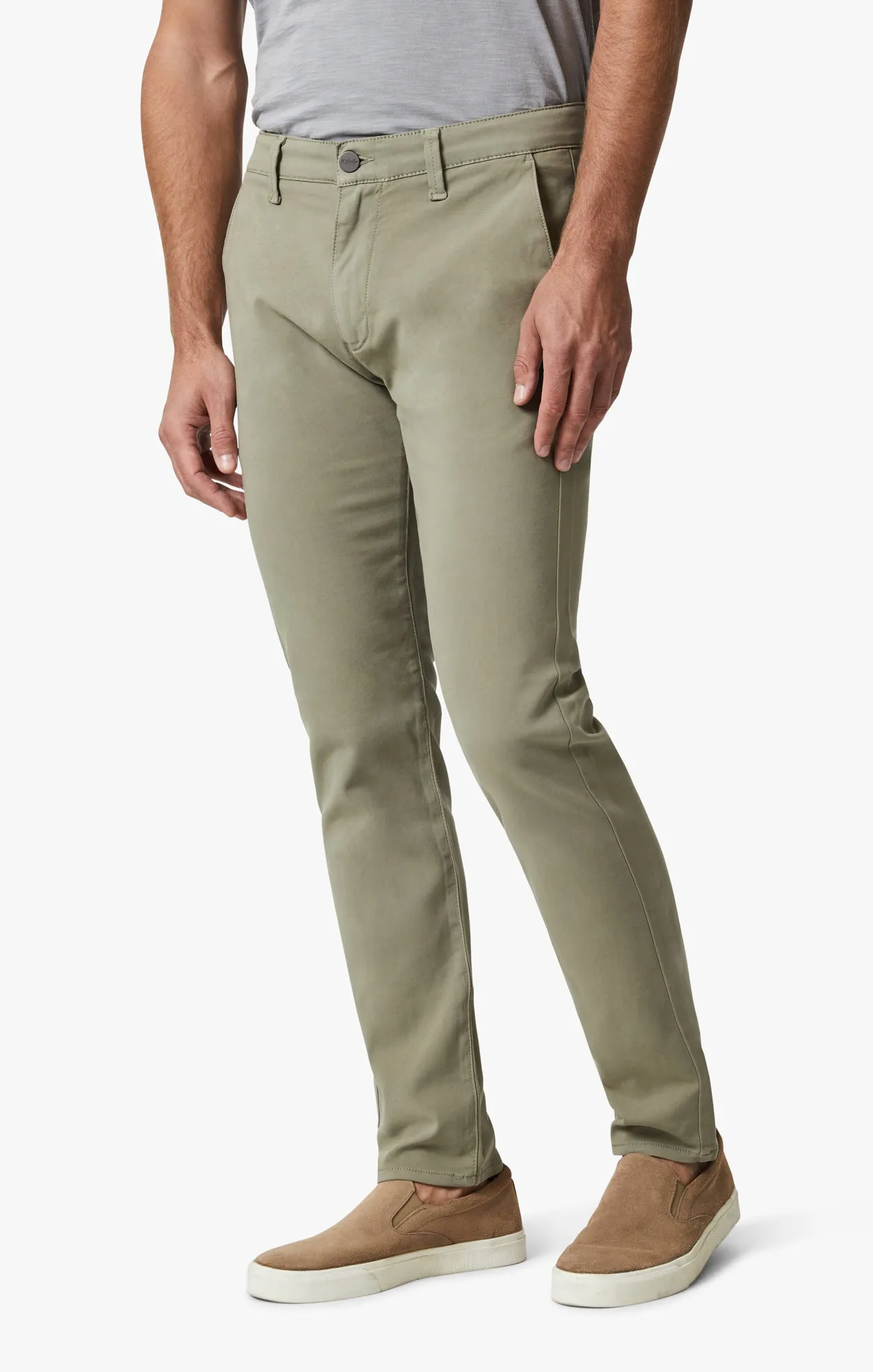 Verona Slim Leg Chino Pants In Vetiver High Flyer