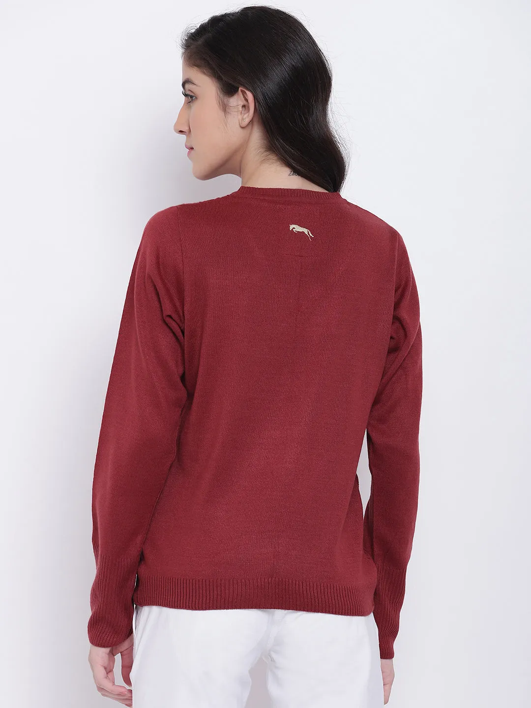 Women Red Casual Sweaters