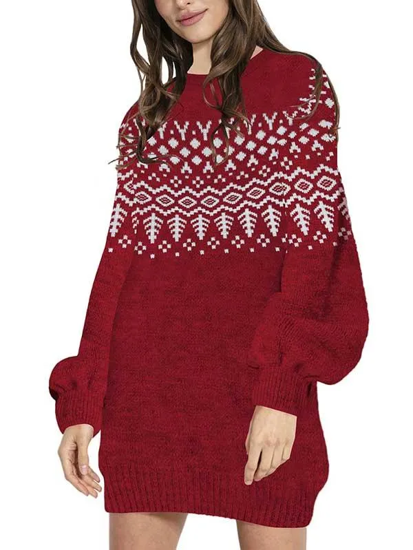 Women's Ugly Christmas Sweaters Dress Cute Oversized Dress