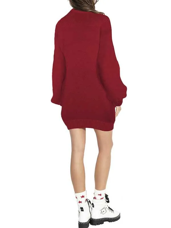 Women's Ugly Christmas Sweaters Dress Cute Oversized Dress