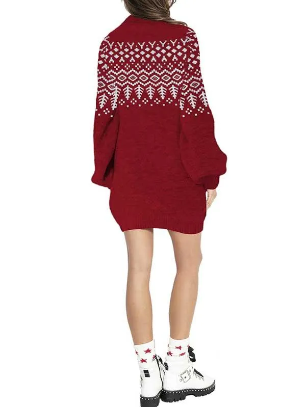 Women's Ugly Christmas Sweaters Dress Cute Oversized Dress