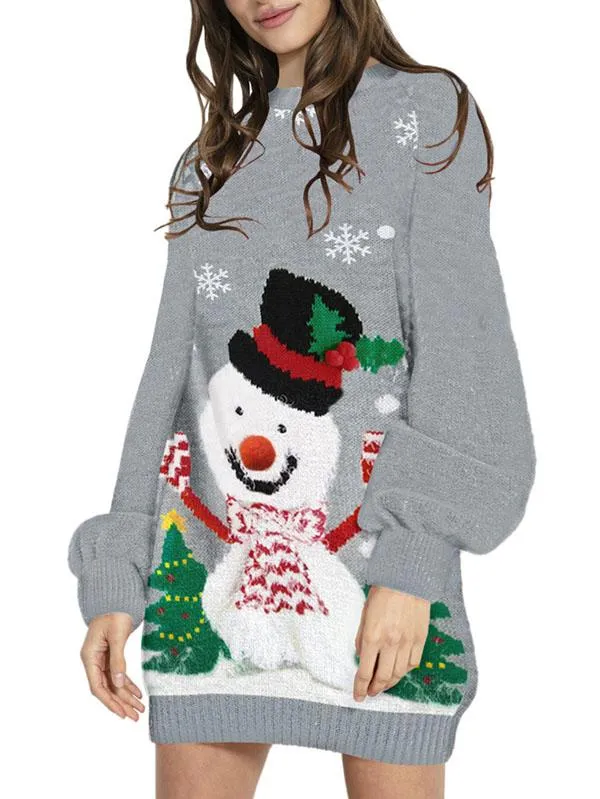 Women's Ugly Christmas Sweaters Dress Cute Oversized Dress