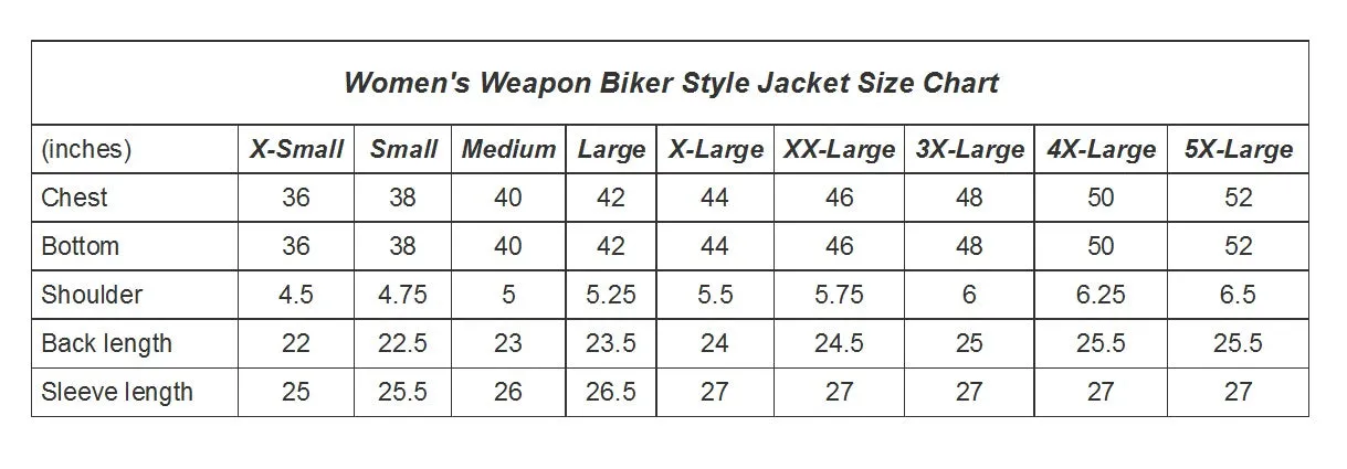 Women's Weapon Biker Style Jacket